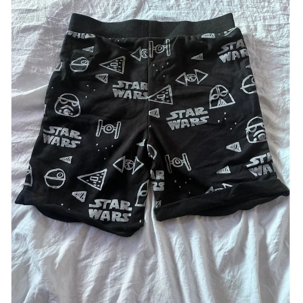 Kids‎ Star Wars Black Graphic Print Pajama Sleep Shorts Size 7 - Picture 3 of 3